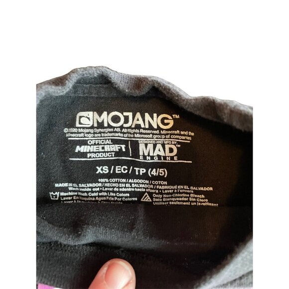 MOJANG Minecraft  Boys XS Black   Mad‎ Engine - Picture 3 of 3